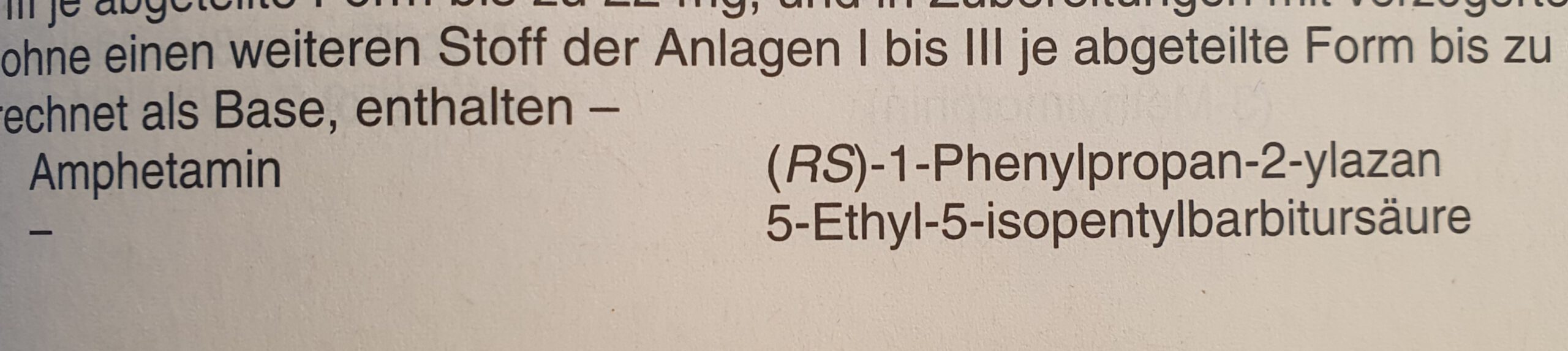 Amphetamin BtMG nicht geringe Menge